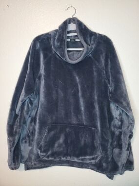 Champion Plush Funnel Neck Hoodie - Charcoal Gray